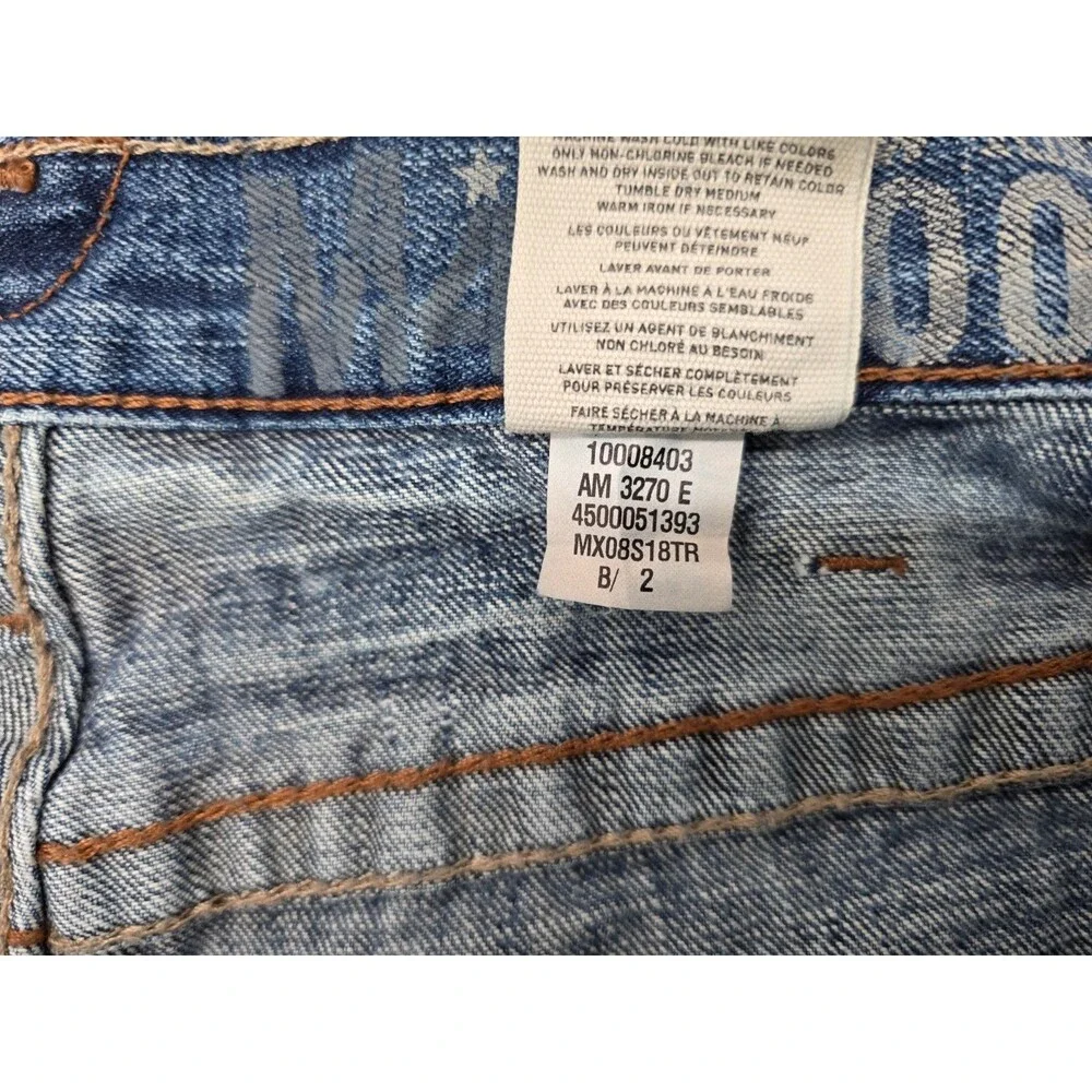 Ariat M4 Low Rise Bootcut Jeans Mens 36x 34 Medium Wash Distressed Cotton Denim